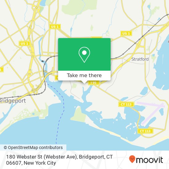 180 Webster St (Webster Ave), Bridgeport, CT 06607 map