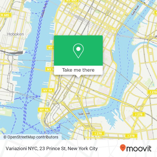 Variazioni NYC, 23 Prince St map
