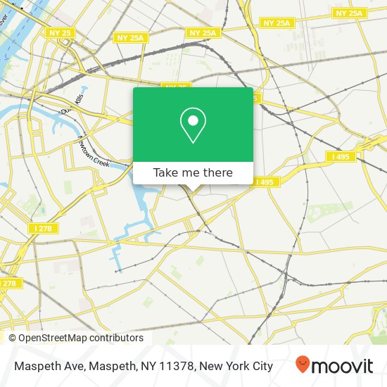 Mapa de Maspeth Ave, Maspeth, NY 11378