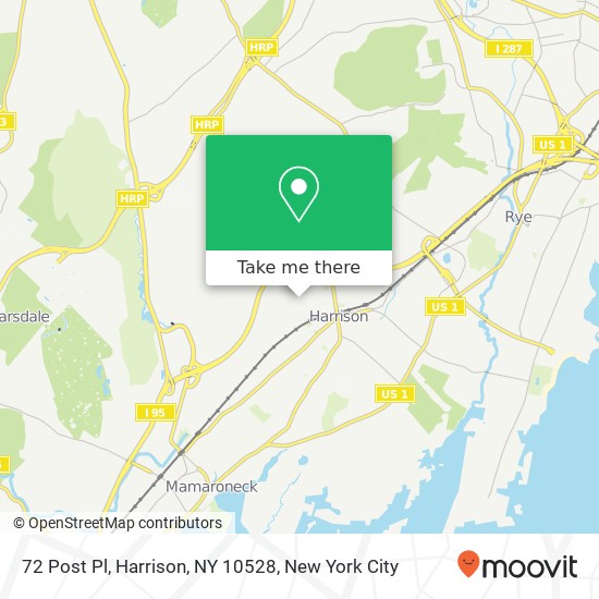 Mapa de 72 Post Pl, Harrison, NY 10528