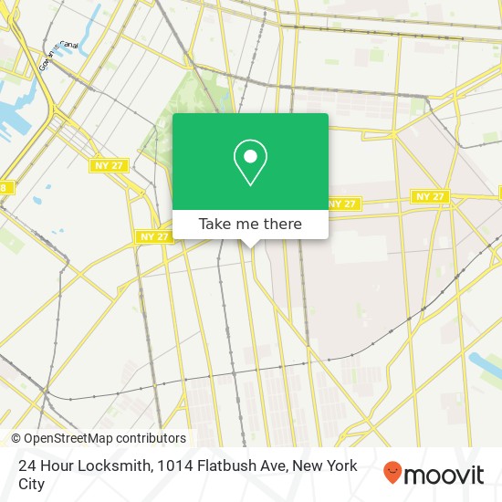 Mapa de 24 Hour Locksmith, 1014 Flatbush Ave