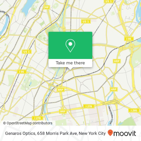 Mapa de Genaros Optics, 658 Morris Park Ave