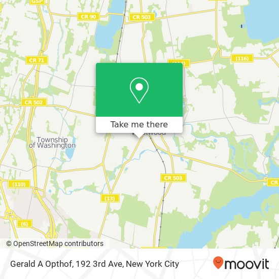 Mapa de Gerald A Opthof, 192 3rd Ave