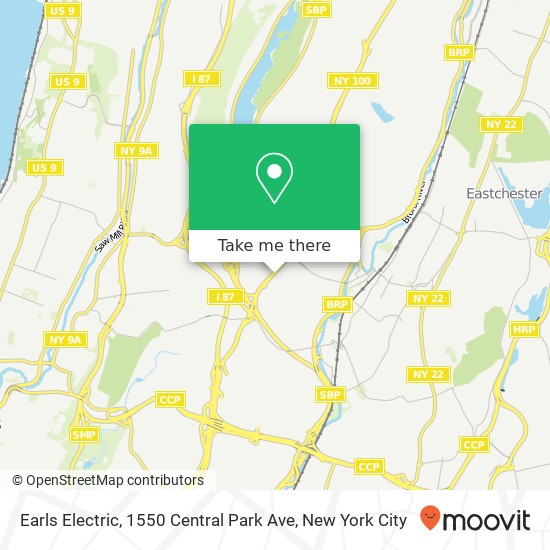 Mapa de Earls Electric, 1550 Central Park Ave