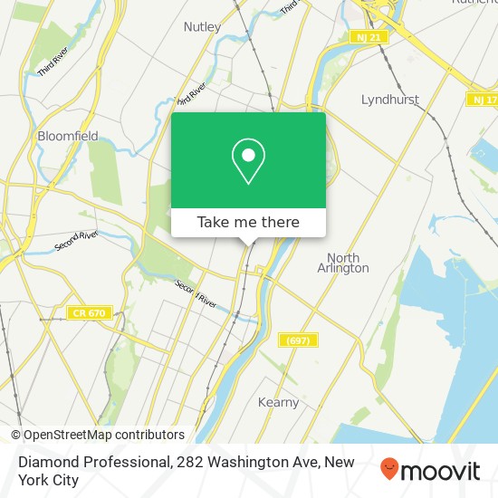 Mapa de Diamond Professional, 282 Washington Ave