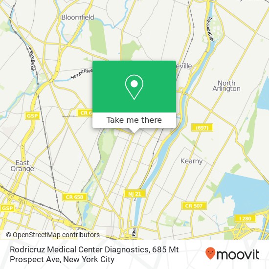 Rodricruz Medical Center Diagnostics, 685 Mt Prospect Ave map