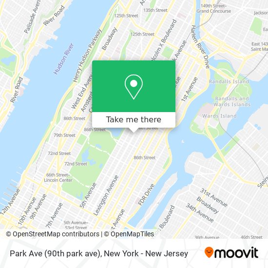 Park Ave (90th park ave) map