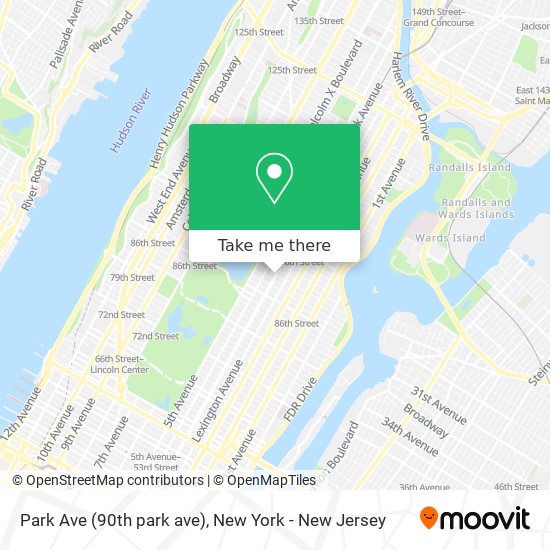 Mapa de Park Ave (90th park ave)