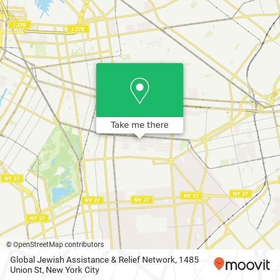 Mapa de Global Jewish Assistance & Relief Network, 1485 Union St