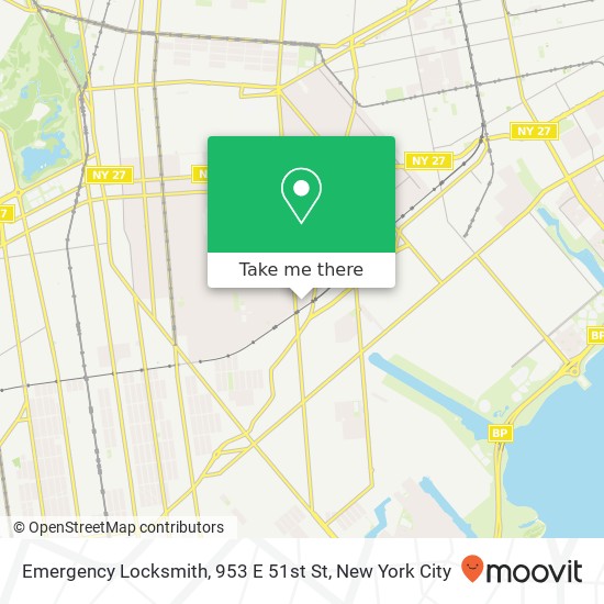 Mapa de Emergency Locksmith, 953 E 51st St