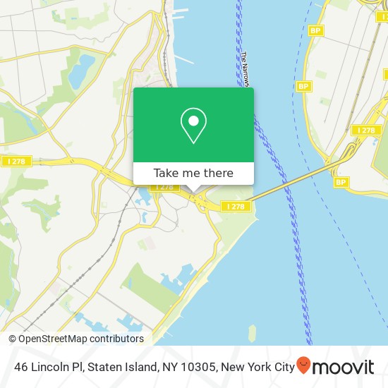 Mapa de 46 Lincoln Pl, Staten Island, NY 10305