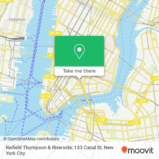 Mapa de Reifield Thompson & Riverside, 133 Canal St