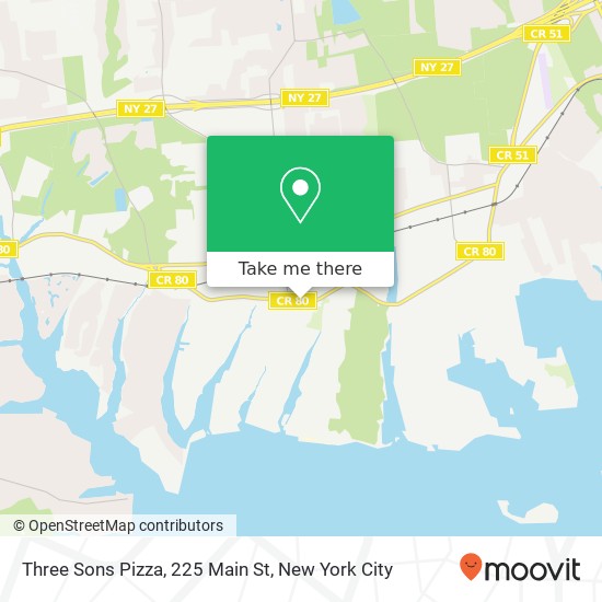 Three Sons Pizza, 225 Main St map