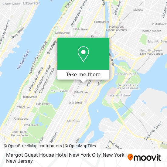 Margot Guest House Hotel New York City map