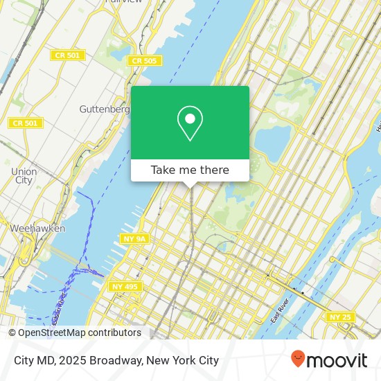 City MD, 2025 Broadway map