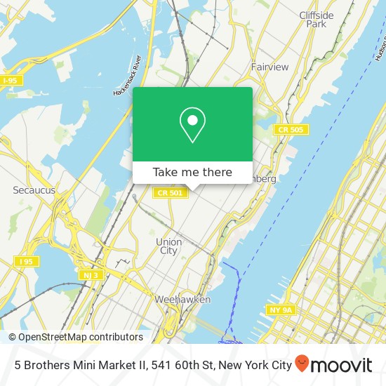 Mapa de 5 Brothers Mini Market II, 541 60th St