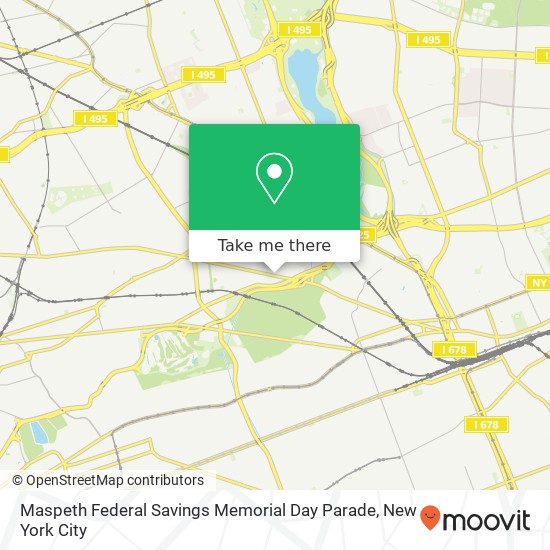 Mapa de Maspeth Federal Savings Memorial Day Parade