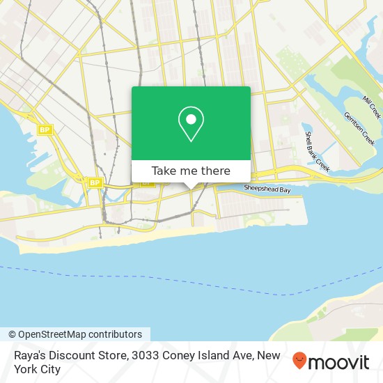 Mapa de Raya's Discount Store, 3033 Coney Island Ave