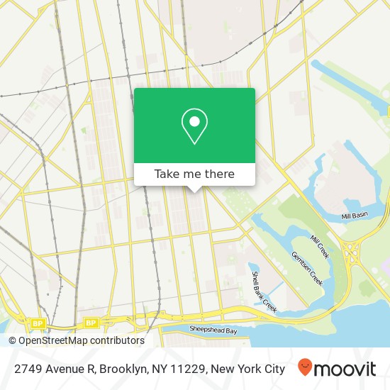 2749 Avenue R, Brooklyn, NY 11229 map