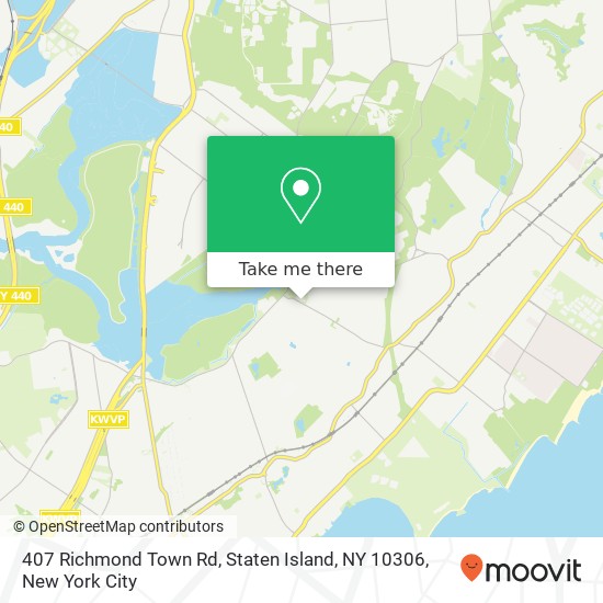 407 Richmond Town Rd, Staten Island, NY 10306 map