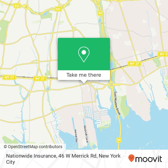 Nationwide Insurance, 46 W Merrick Rd map