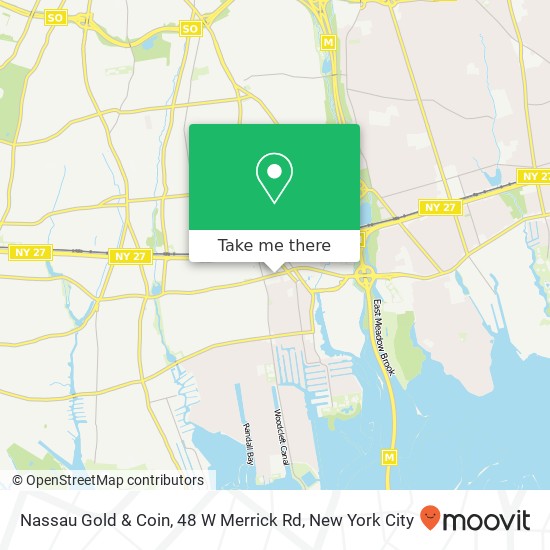 Mapa de Nassau Gold & Coin, 48 W Merrick Rd