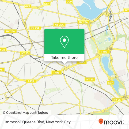Mapa de Immcool, Queens Blvd