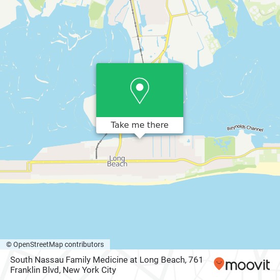 South Nassau Family Medicine at Long Beach, 761 Franklin Blvd map