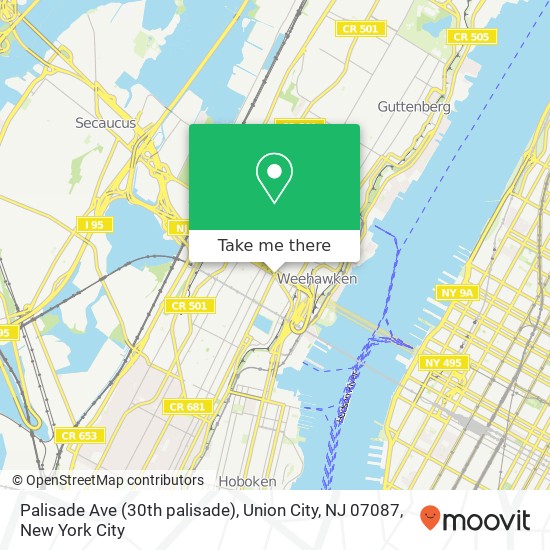Palisade Ave (30th palisade), Union City, NJ 07087 map