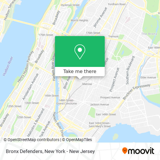 Mapa de Bronx Defenders