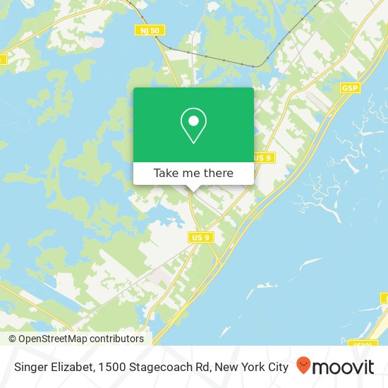 Singer Elizabet, 1500 Stagecoach Rd map