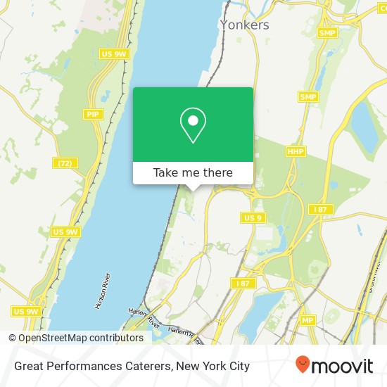 Great Performances Caterers map