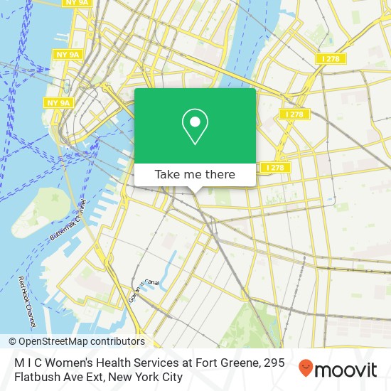 M I C Women's Health Services at Fort Greene, 295 Flatbush Ave Ext map