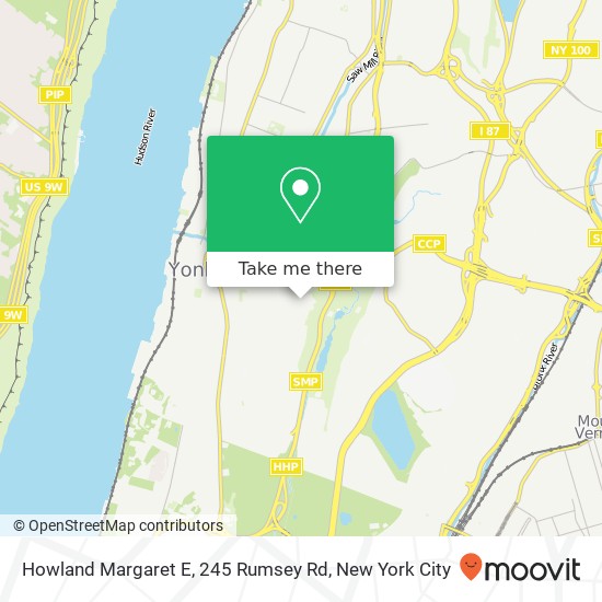 Howland Margaret E, 245 Rumsey Rd map