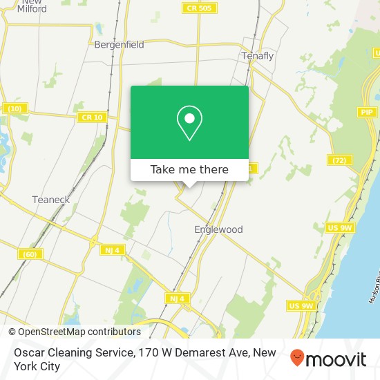 Oscar Cleaning Service, 170 W Demarest Ave map