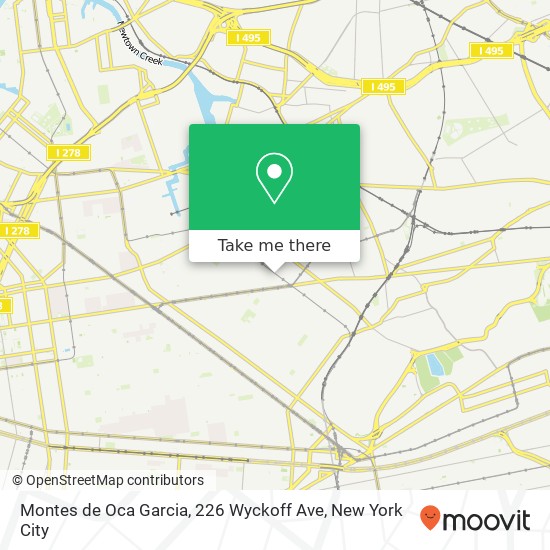 Mapa de Montes de Oca Garcia, 226 Wyckoff Ave