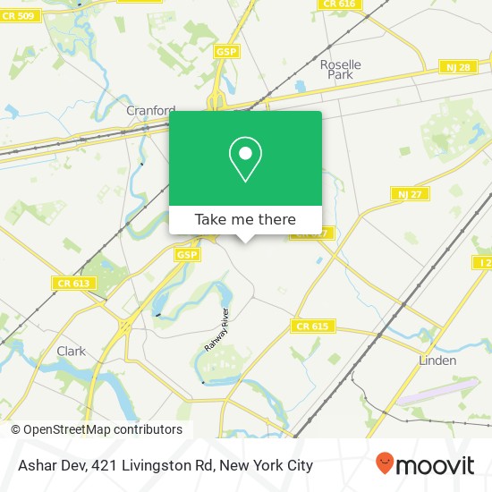 Mapa de Ashar Dev, 421 Livingston Rd