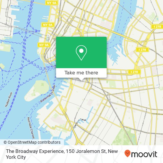 The Broadway Experience, 150 Joralemon St map