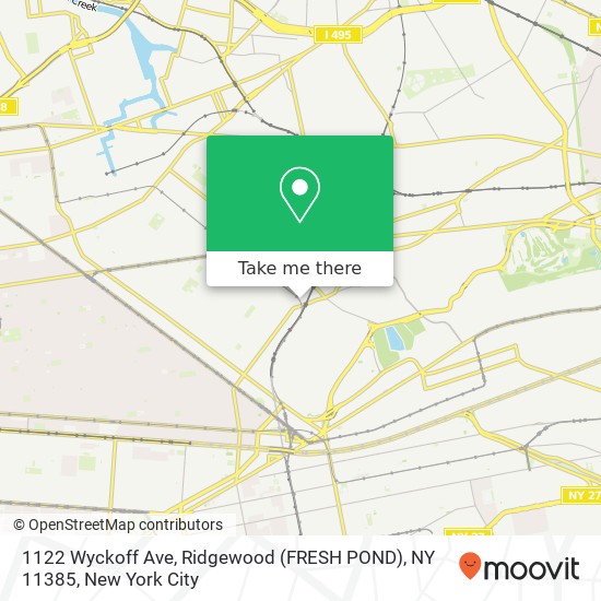 1122 Wyckoff Ave, Ridgewood (FRESH POND), NY 11385 map