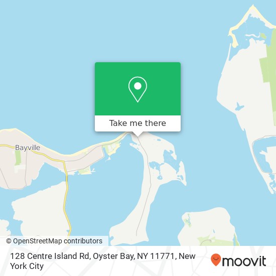 Mapa de 128 Centre Island Rd, Oyster Bay, NY 11771