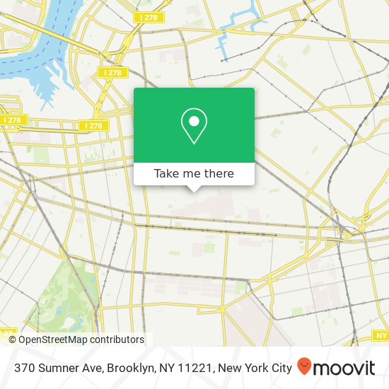 Mapa de 370 Sumner Ave, Brooklyn, NY 11221