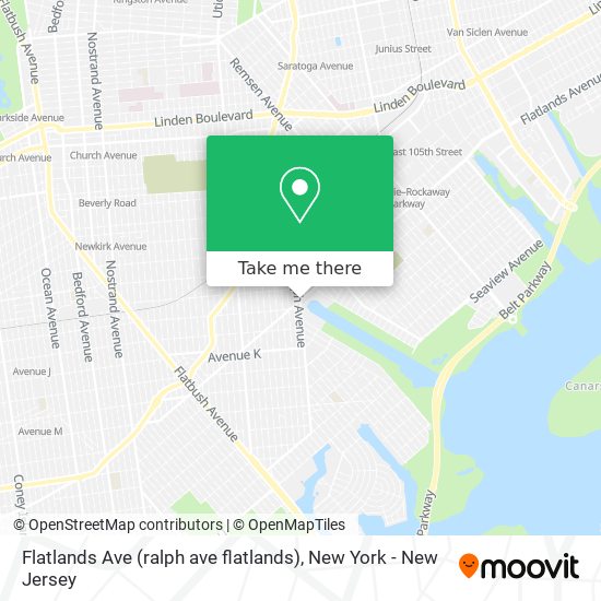 Mapa de Flatlands Ave (ralph ave flatlands)