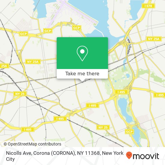 Nicolls Ave, Corona (CORONA), NY 11368 map