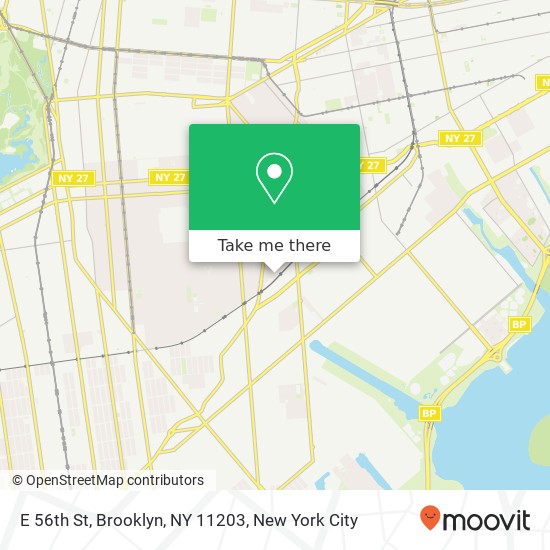 Mapa de E 56th St, Brooklyn, NY 11203