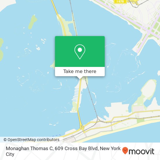 Mapa de Monaghan Thomas C, 609 Cross Bay Blvd