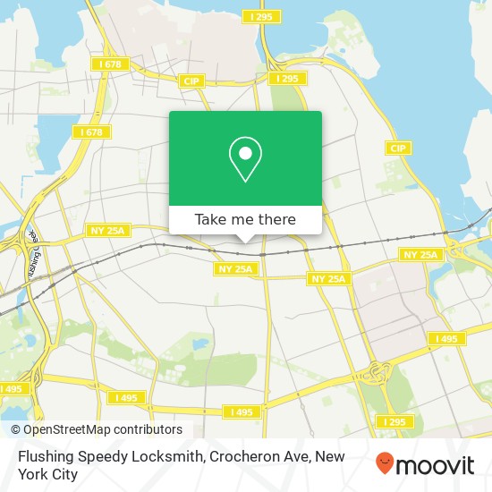 Mapa de Flushing Speedy Locksmith, Crocheron Ave