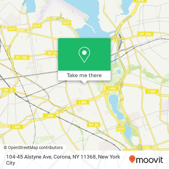 104-45 Alstyne Ave, Corona, NY 11368 map