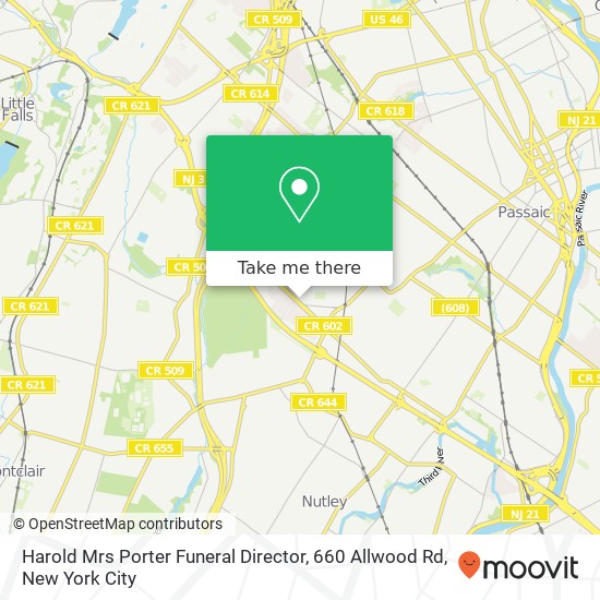 Mapa de Harold Mrs Porter Funeral Director, 660 Allwood Rd