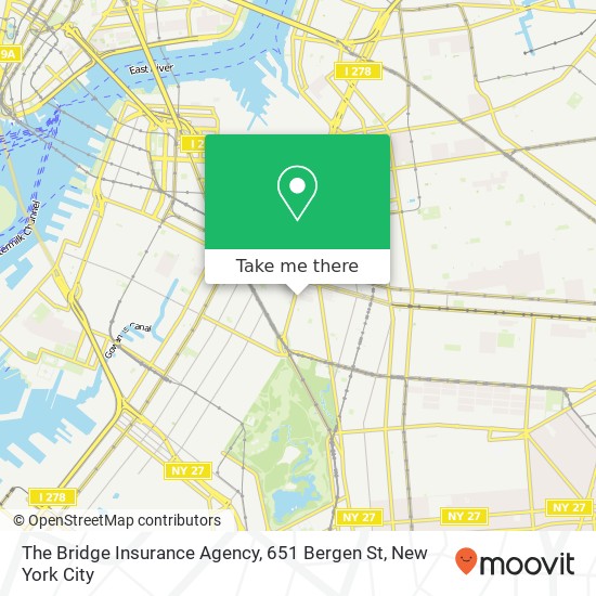 The Bridge Insurance Agency, 651 Bergen St map