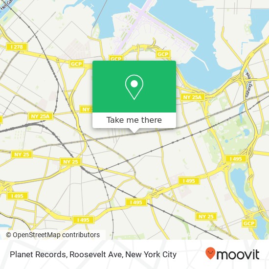 Planet Records, Roosevelt Ave map